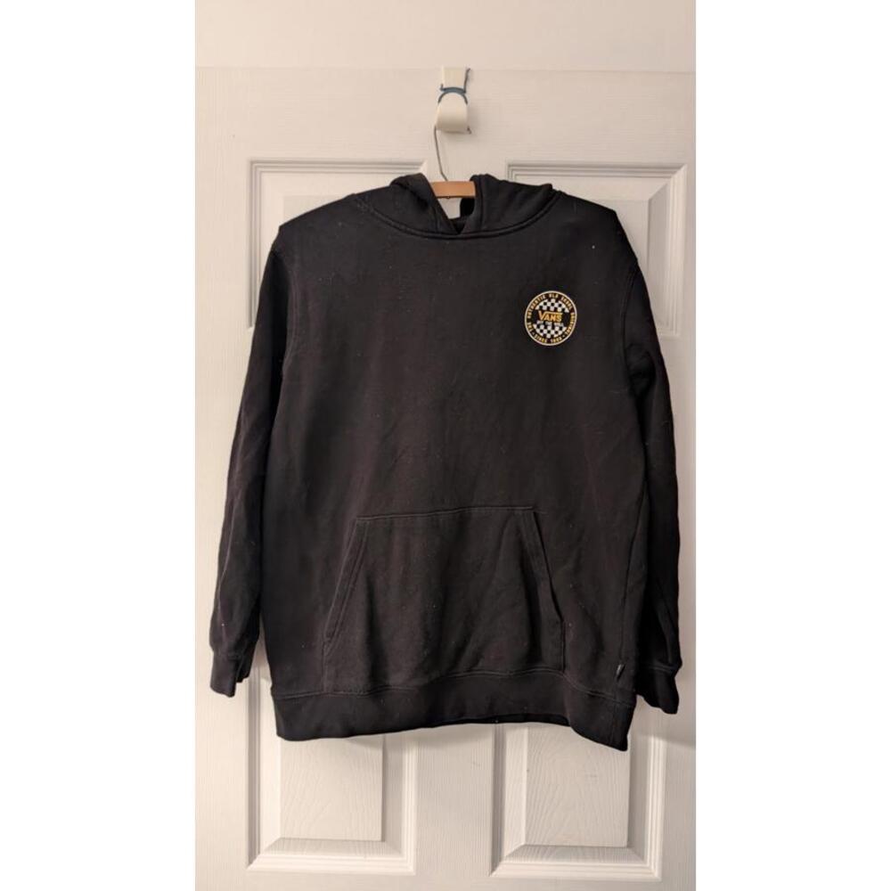 Vans Authentic Old Skool Hoodie Black Checker Logo woman XL